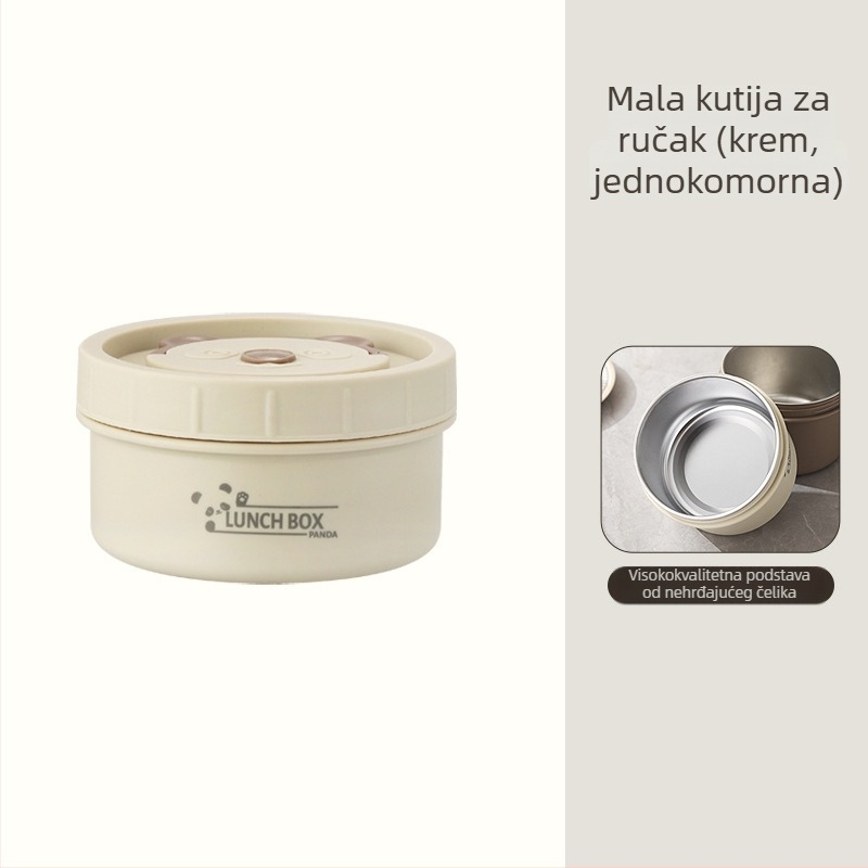 Kutija za ručak od 304 nehrđajućeg čelika, izolirana, mikrovalna sigurnost, idealna za odlazak na posao, višeslojni dizajn
