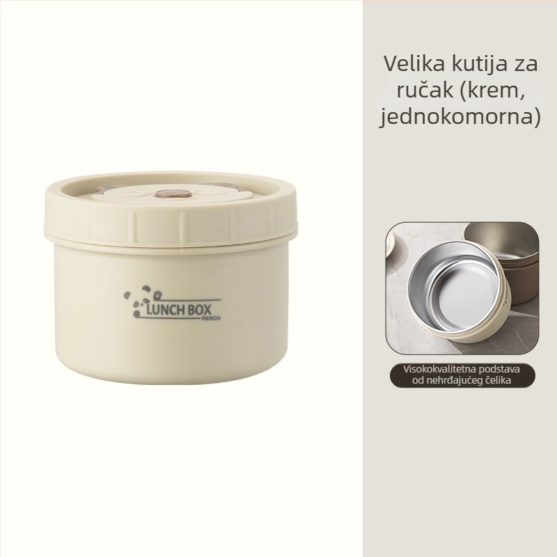 Kutija za ručak od 304 nehrđajućeg čelika, izolirana, mikrovalna sigurnost, idealna za odlazak na posao, višeslojni dizajn