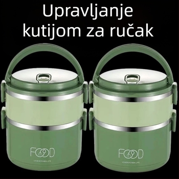 Nehrđajući čelik izolirana kutija za obrok, višeslojna izolirana kutija za obrok, prijenosna kutija za obrok, za studente i zaposlenike, zdjela za juhu i rižu