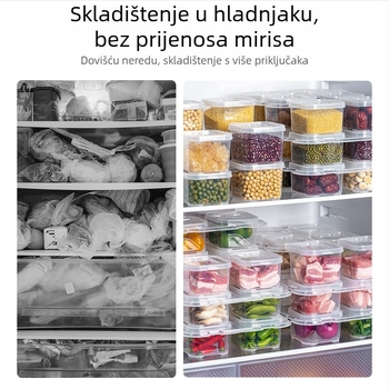 Kvadratna posuda za čuvanje hrane od PP, mikrovalno sigurna, održava toplinu, za kuhinju i školu