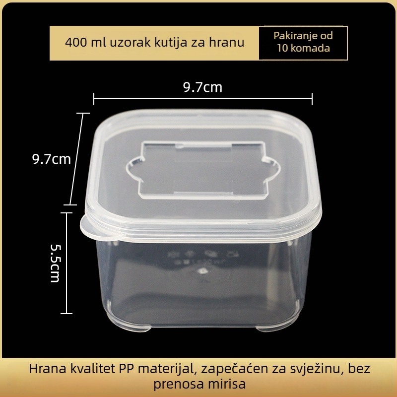 Kvadratna posuda za čuvanje hrane od PP, mikrovalno sigurna, održava toplinu, za kuhinju i školu