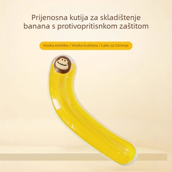 Banana oblik kutija za čuvanje voća, PP plastika, kapacitet do 300 ml, jednostruki sloj, neelektrično, za djecu
