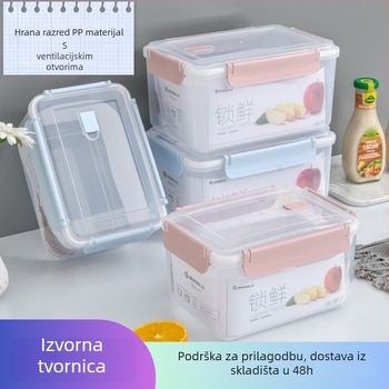 Plastična kutija za obrok otporna na mikrovalnu, plastična kutija za skladištenje hrane za hladnjak, za povrće i voće, 2,1–3 L