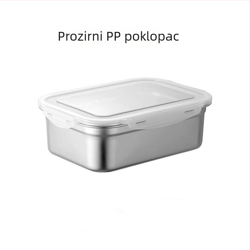 Kutija od nehrđajućeg čelika, pravokutnog oblika, zatvorena, kapaciteta 1-5 L