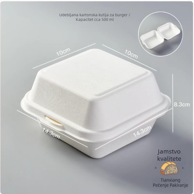 Kutija za desert za piknik s tri odjeljka: jogurt, voće i torta — mikrovalna pećnica: Ne; ispis logotipa: Dostupan; prilagodba: Ne; razgradivo: Ne