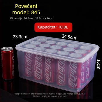 Plastična četvrtasta kutija za hranu s poklopcem, pogodna za mikrovalnu pećnicu