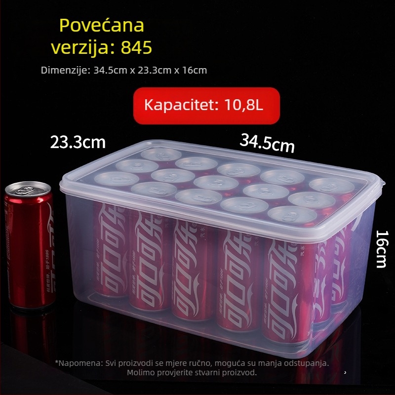 Plastična četvrtasta kutija za hranu s poklopcem, pogodna za mikrovalnu pećnicu