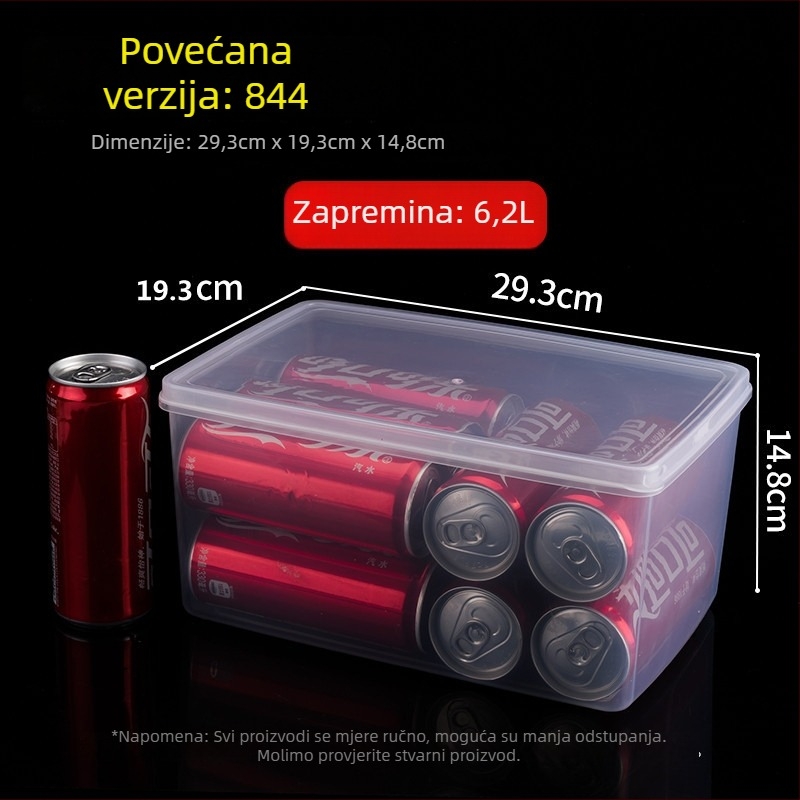 Plastična četvrtasta kutija za hranu s poklopcem, pogodna za mikrovalnu pećnicu