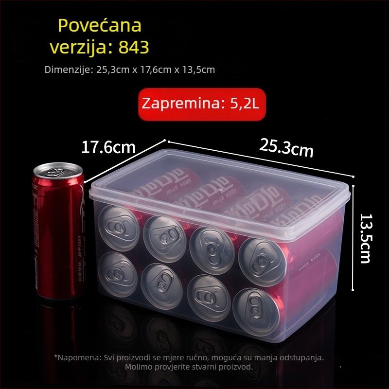 Plastična četvrtasta kutija za hranu s poklopcem, pogodna za mikrovalnu pećnicu
