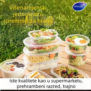 Miaojie jednokratna kutija za ručak, PP materijal, jednostavan stil, nije biološki razgradiva, težina pakiranja 0,126 kg