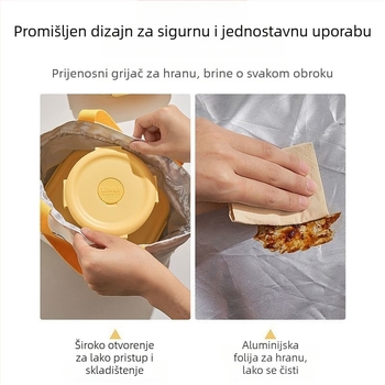 Staklena kutija za ručak, četvrtastog oblika, mikrovalna pogodna, zatvorena za očuvanje svježine, kapacitet 1–2 L