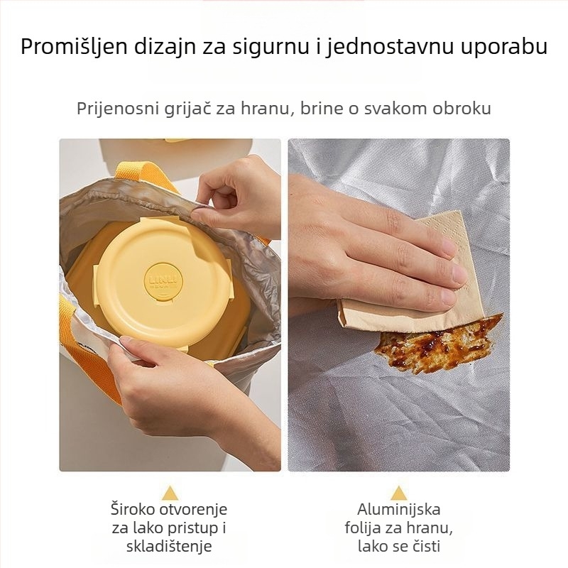 Staklena kutija za ručak, četvrtastog oblika, mikrovalna pogodna, zatvorena za očuvanje svježine, kapacitet 1–2 L