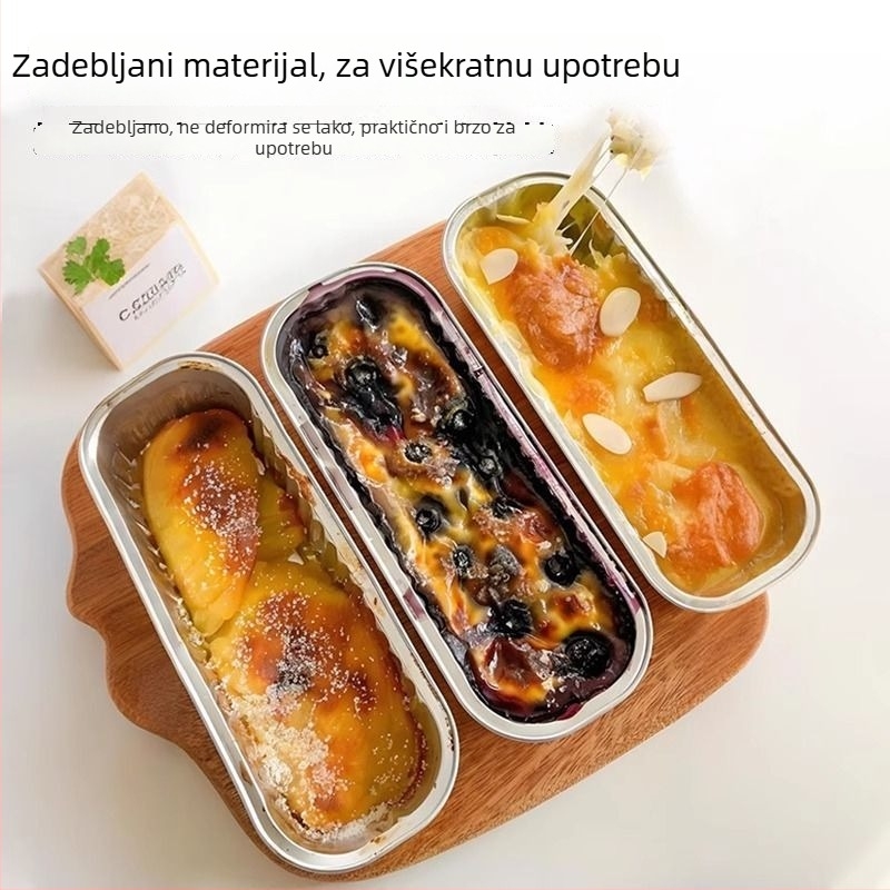 Aluminijska folijska kutija za hranu za pečenje i roštilj – sir pečene slatke krumpire, zlatna pravokutna kutija od folije, za kućnu i komercijalnu upotrebu