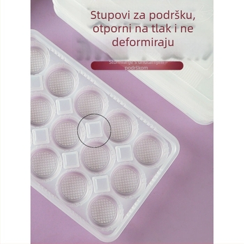 RUNHE Jednokratna podijeljena kutija za wonton — polipropilen, biološki razgradiva, nije sigurna za mikrovalnu, silkscreen logo, prilagodba dostupna