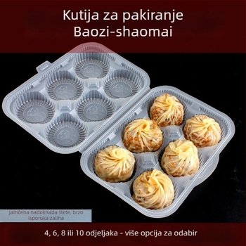 Jednokratna PP kutija za shaomai, prehrambena kvaliteta, nije pogodna za mikrovalnu, prilagodba putem agenta