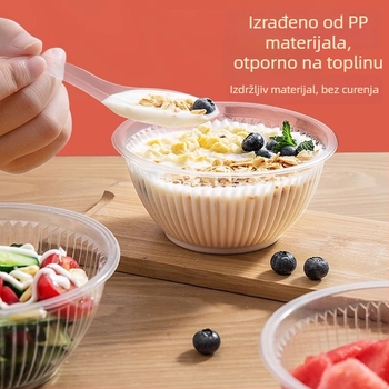 Jednokratna plastična zdjela za dostavu i catering (Kategorija: Jednokratna zdjela; Materijal: Plastika; Uvoz: Ne)