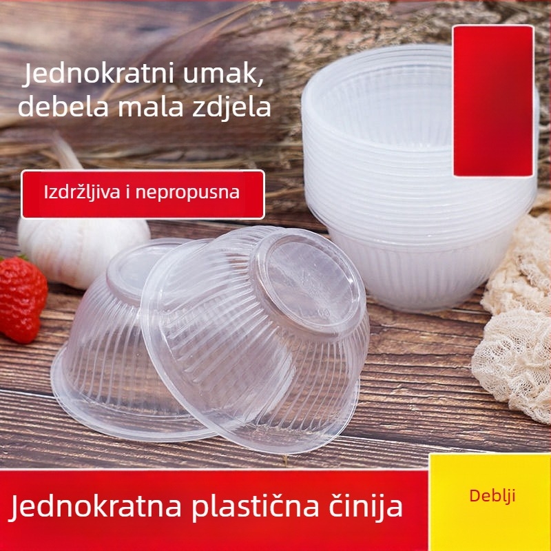 Jednokratna plastična zdjela za dostavu i catering (Kategorija: Jednokratna zdjela; Materijal: Plastika; Uvoz: Ne)