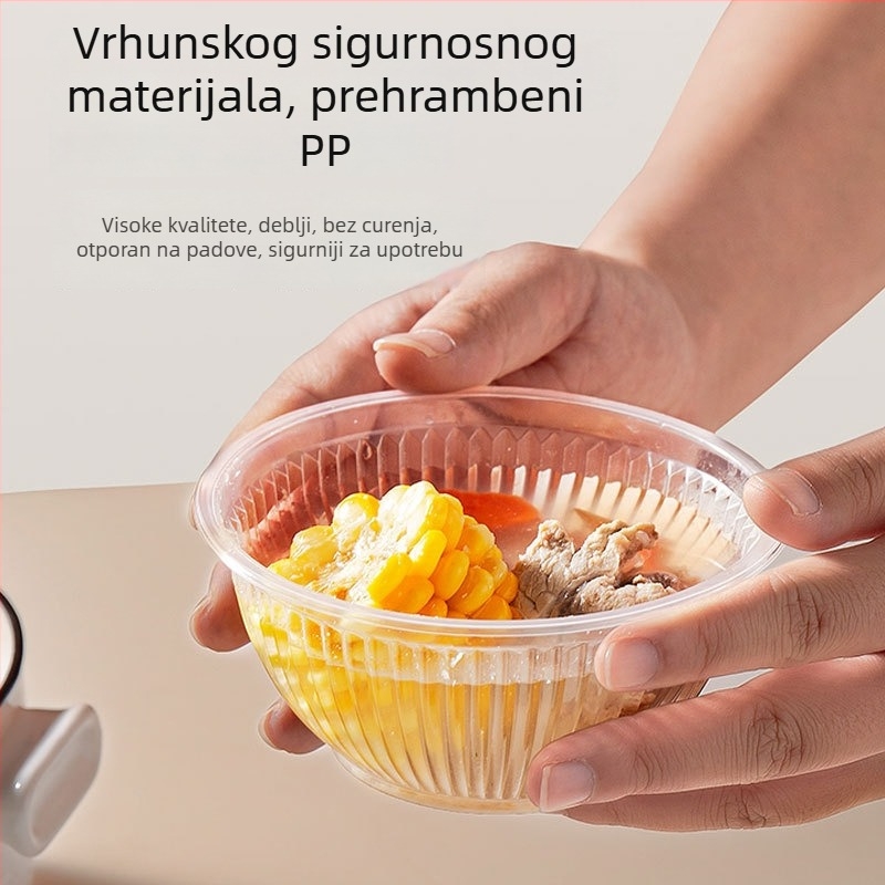 Jednokratna plastična zdjela za dostavu i catering (Kategorija: Jednokratna zdjela; Materijal: Plastika; Uvoz: Ne)