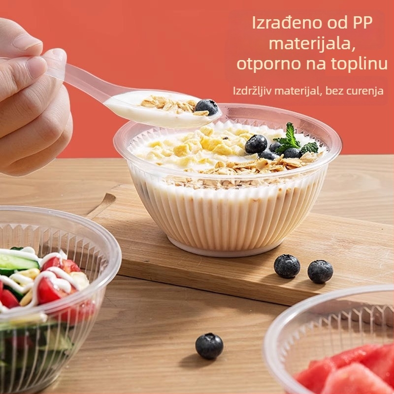 Jednokratna plastična zdjela za dostavu i catering (Kategorija: Jednokratna zdjela; Materijal: Plastika; Uvoz: Ne)