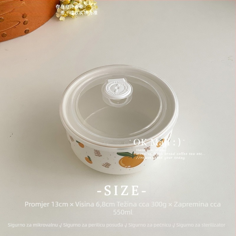 Keramička kutija za obrok, mikrovalna sigurna, 800–1000 ml, višestruki odjeljci, jednoslojna za odrasle