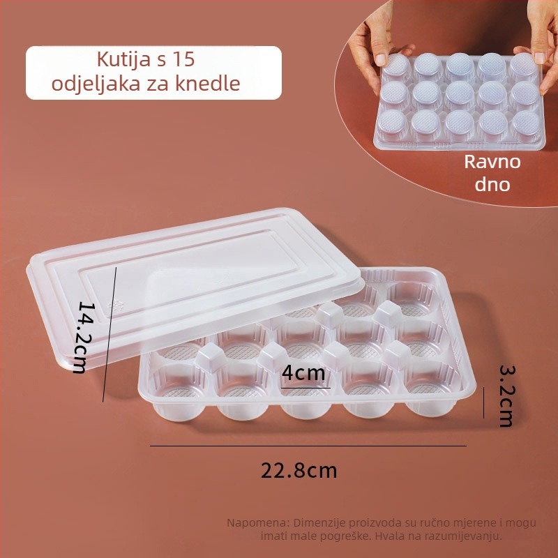 Jednokratna plastična kutija za pakiranje velikih ručno izrađenih ljepljivih rižinih kuglica (nije pogodno za mikrovalnu pećnicu; moguć tisak logotipa; obrada i prilagodba putem agenta; podrijetlo: kineska kopnena)
