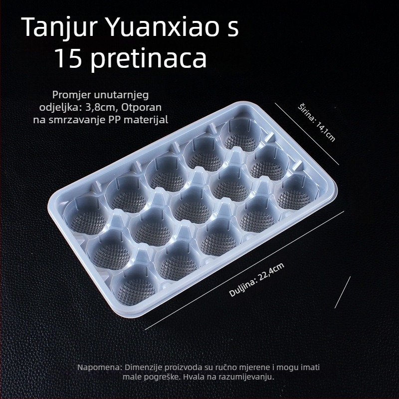Jednokratna plastična kutija za pakiranje velikih ručno izrađenih ljepljivih rižinih kuglica (nije pogodno za mikrovalnu pećnicu; moguć tisak logotipa; obrada i prilagodba putem agenta; podrijetlo: kineska kopnena)
