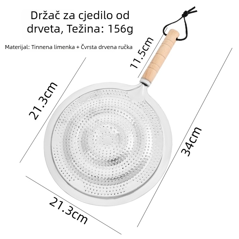Podloška za lonce od nehrđajućeg čelika, dvostruki sloj, okrugla cijev, toplinska izolacija i zaštita od opeklina, moguć ispis loga