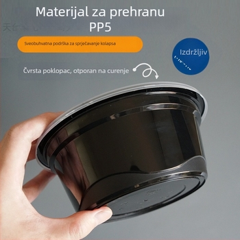 Dvostruki dvostruki posuda za juhu s gornjim i donjim odjeljkom, suho/mokro odjeljak, jednokratna zdjela za vruću juhu s wonton rezancima; Plastična • Nije pogodna za mikrovalnu pećnicu • Ispis logotipa moguć • Bruto težina oko 8 kg