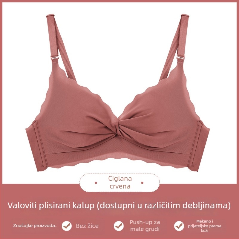 Bežični ženski set grudnjaka za oblikovanje, 3/4 košarice, podesive naramenice, stražnji troredni zatvarač, prozračni najlon