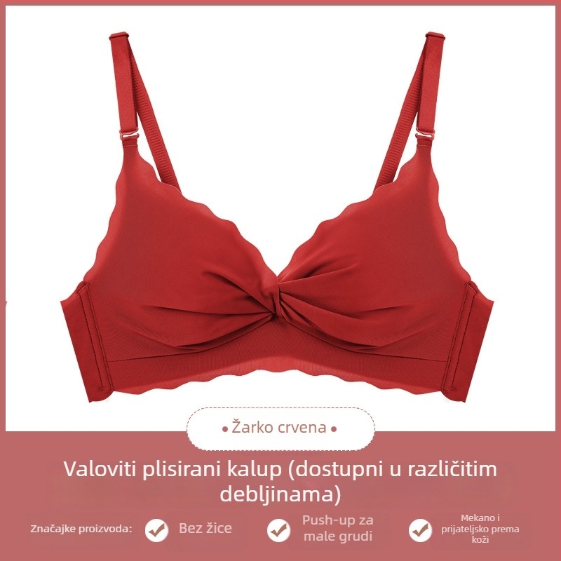 Bežični ženski set grudnjaka za oblikovanje, 3/4 košarice, podesive naramenice, stražnji troredni zatvarač, prozračni najlon