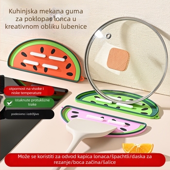 Silikonska podloga za kuhinju za poklopce lonaca i špatulu – nepravilnog oblika, crtić uzorak, za odvodnju i izolaciju
