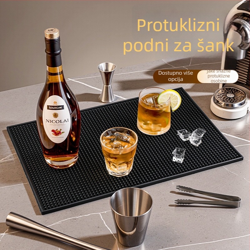 Pravokutni silikonski podmetač za bar za čaj s mlijekom – protuklizni, kineski stil