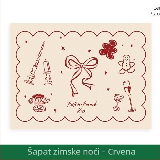 PVC podmetači za stol s cvjetnim uzorkom, kvadratni oblik, kreativan stil, lansiranje 2025