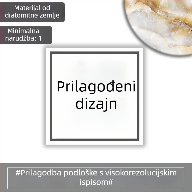 Absorbentni keramički podlošci za šalice s karikaturnim uzorkom, kružni oblik, biorazgradivi, kreativan stil.