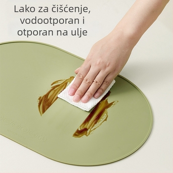 Kružna silikonska podmetač za tanjure — jedinstvena ploha, otporna na toplinu, vodootporna i otporna na masnoće, za zapadni stol