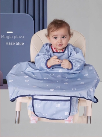 Dječja zástita za jelo s dugim rukavima, vodootporna, unisex, materijal: acetat vlakno