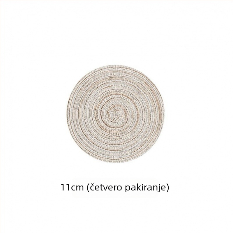 Pletena podmetač za stol, kružnog oblika, tkanina, karikaturan uzorak, skandinavski stil