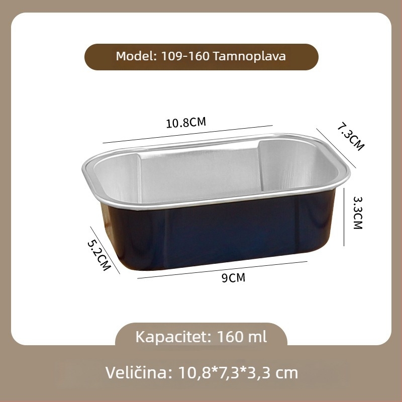 Jednokratna zlatna kvadratna kutija za dostavu, aluminijska folija, za pečenu rižu, pogodna za otvoreni plamen i fritu na zrak