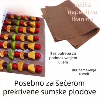 Neprijanjiva podloga za pečenje od PTFE obloge na visoke temperature, višekratna upotreba, 130 g/m²