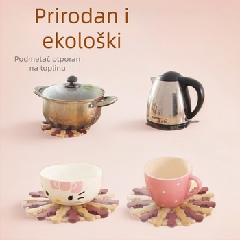 Okrugle bambus podloške za zdjele, toplinska izolacija i podloške za posuđe