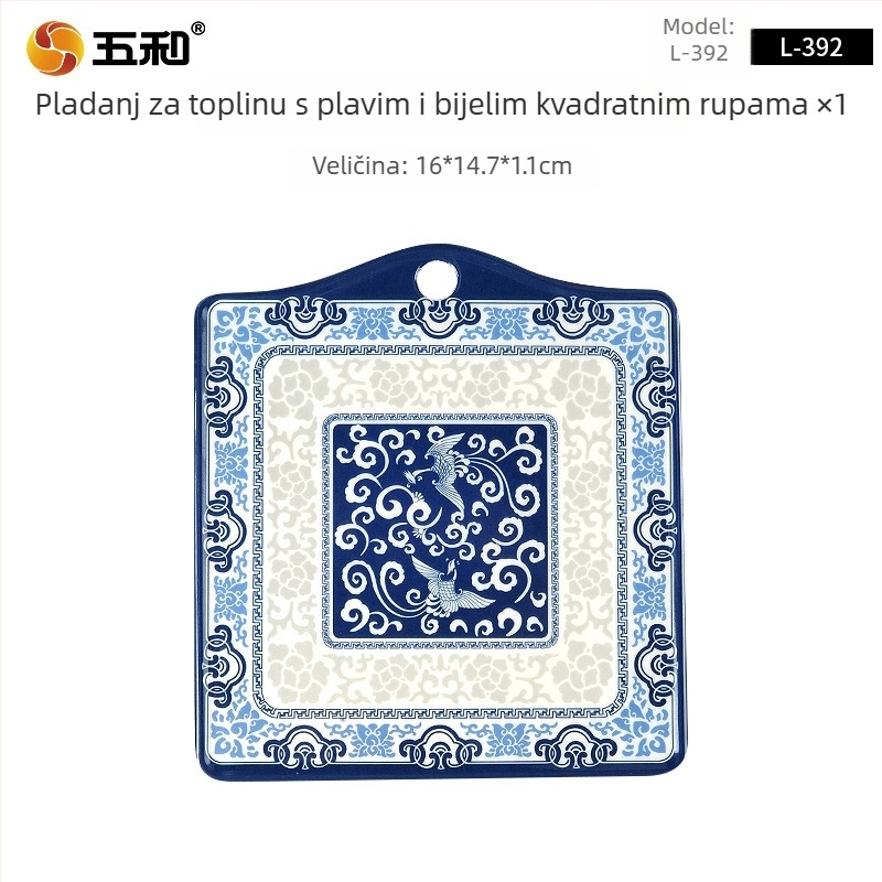 Melamin izolacijska podložica za jelo s cvjetnim uzorkom; okruglog ili nepravilnog oblika; vodootporna, otporna na ulje i zaštita od opeklina; kuhinjska podloga za stol