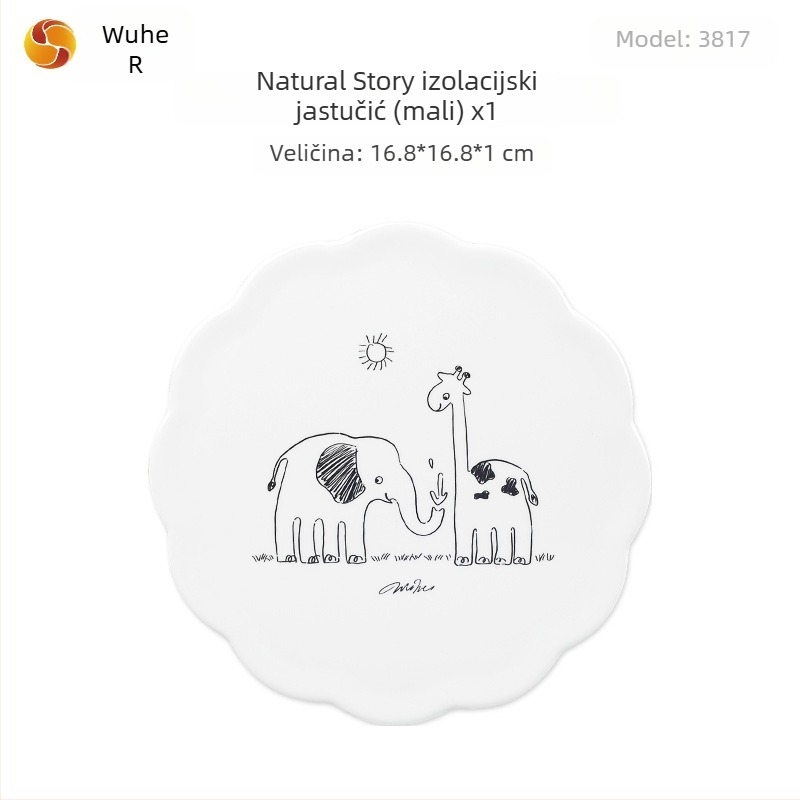 Melamin izolacijska podložica za jelo s cvjetnim uzorkom; okruglog ili nepravilnog oblika; vodootporna, otporna na ulje i zaštita od opeklina; kuhinjska podloga za stol