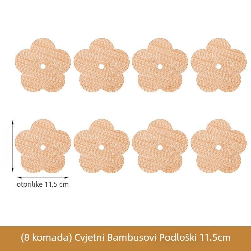 Nanmu bambus izolacijski podložak za blagovaonu, nepravilan oblik, zaštita od opeklina, podložnik za tanjure i posude