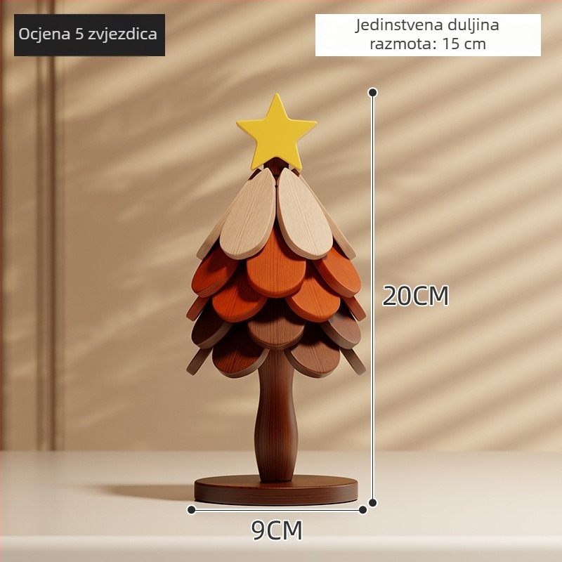 Drvena podloška za tanjur, toplinski otporna, nepravilnog oblika, nordijskog stila, biorazgradiva, premium kvalitete