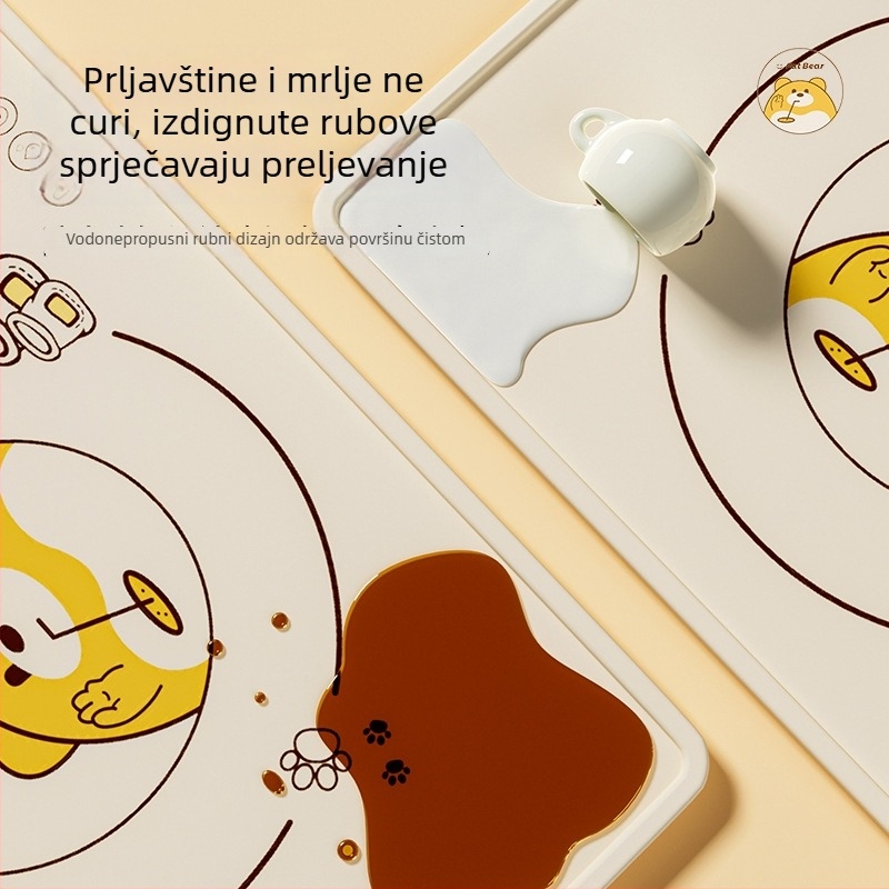 Podmetač za stol od silikona, kvadratnog oblika, crtani stil, marka HZB0304, lansiranje ljeto 2024