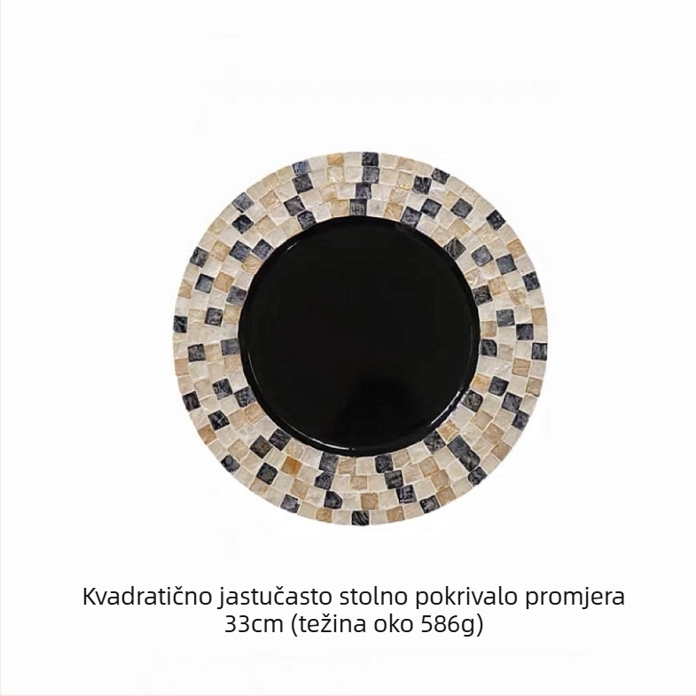 Drvena kružna podmetač za stol, skandinavski stil, biološki razgradiva
