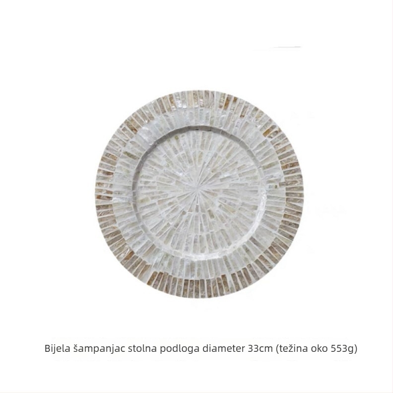 Drvena kružna podmetač za stol, skandinavski stil, biološki razgradiva