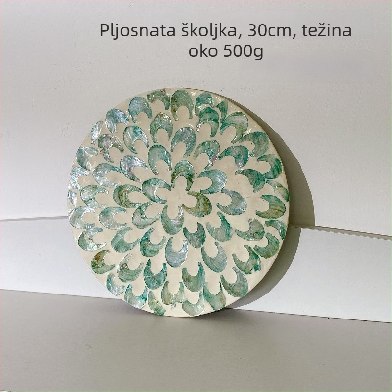 Drvena kružna podmetač za stol, skandinavski stil, biološki razgradiva