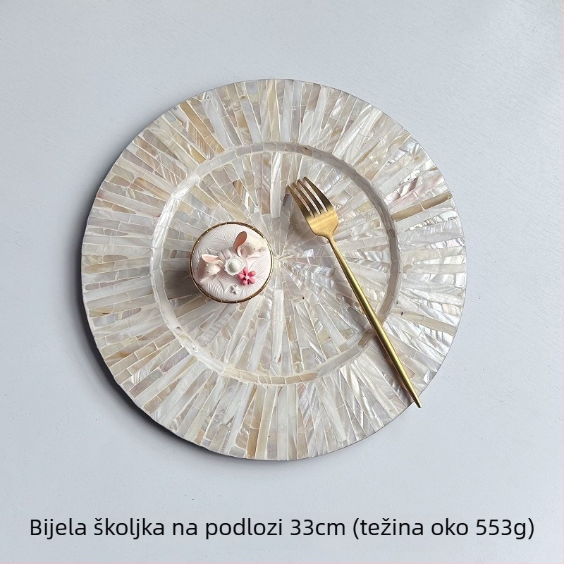 Drvena kružna podmetač za stol, skandinavski stil, biološki razgradiva