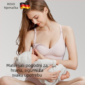 Rovo trudničko-kojni grudnjak, bez šavova, seamless, push-up, protiv pada s protukliznim košaricama, stražnje zatvaranje s četiri reda kukica